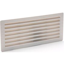 Grille aération aluminium blanc à encastrer 10,2x25,7cm